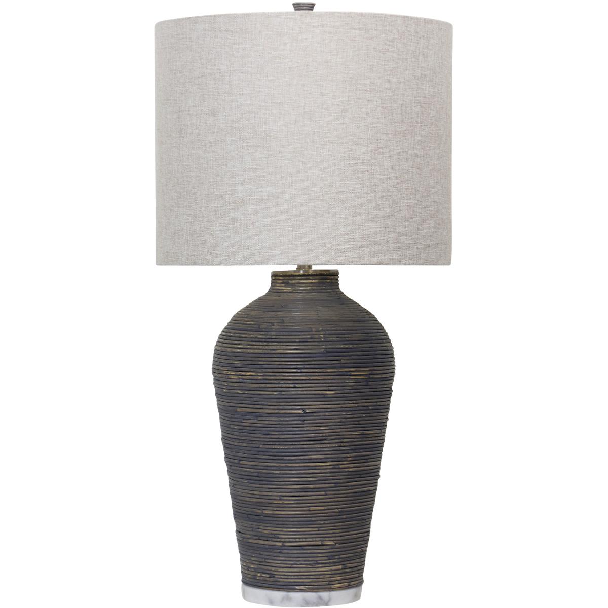 Harp and Finial HFL331958DS Windward 38 inch 150.00 watt Dark Brown and White Table Lamp Portable Light