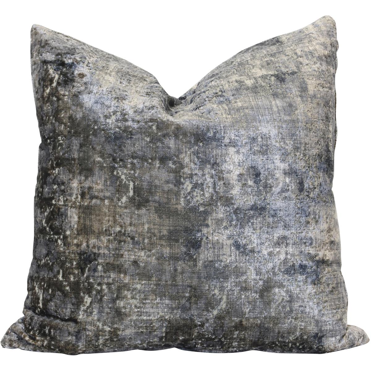 Harp and Finial HFS20276DS Aura 24 inch Grey Throw Pillow