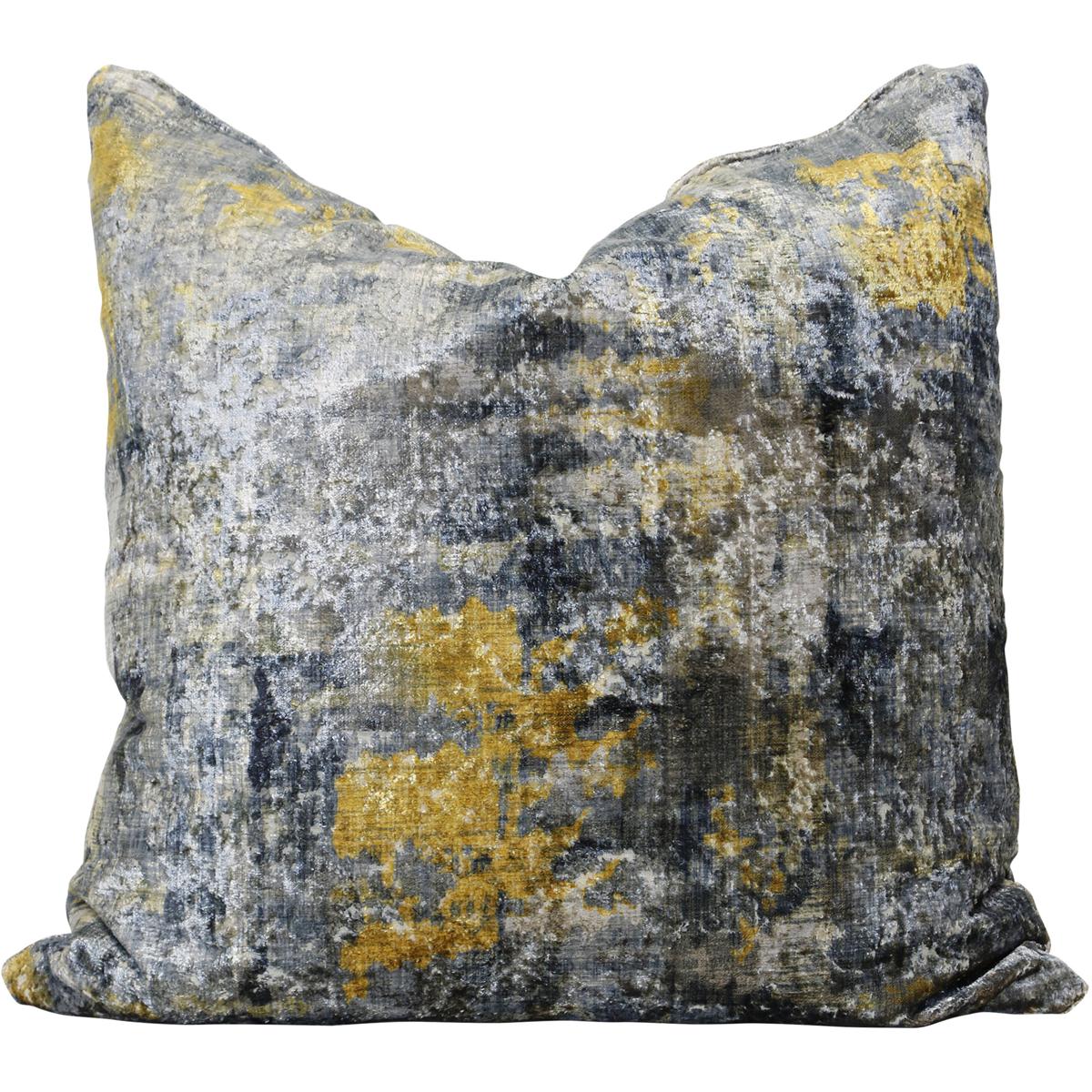 Harp and Finial HFS20277DS Aura 24 inch Grey Throw Pillow