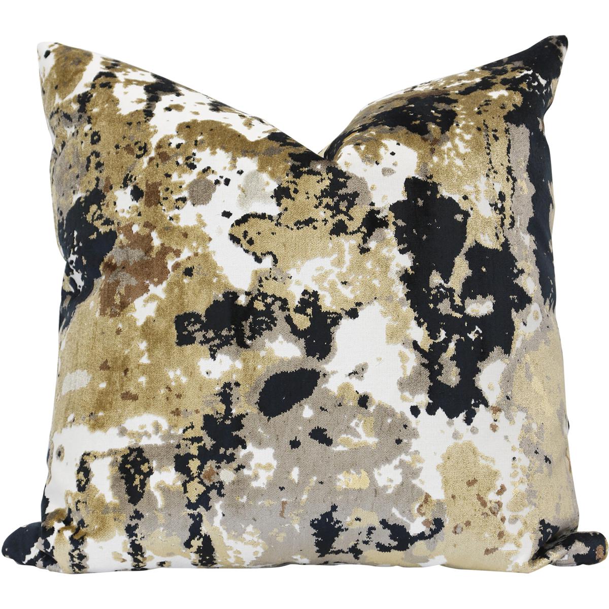 Harp and Finial HFS20278DS Cosmo 24 inch Brown Throw Pillow