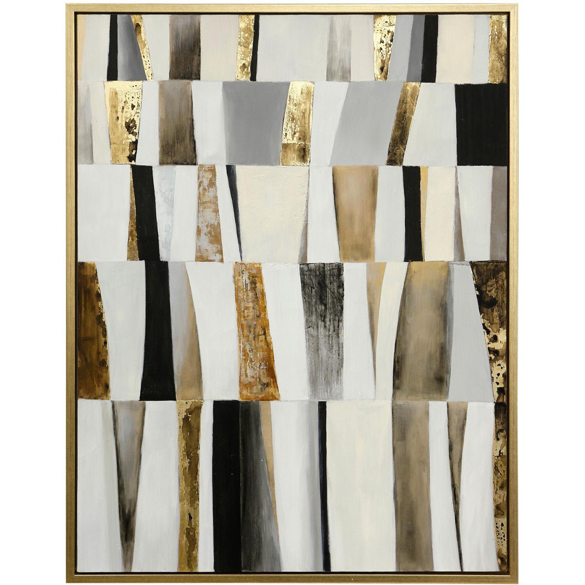 Harp and Finial HFW33699DS Shutter Gold and Multi Wall Art