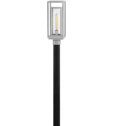 Hinkley 1001SI-LL Coastal Elements Republic LED 17 inch Satin Nickel Outdoor Post/Pier Mount Lantern, Medium photo