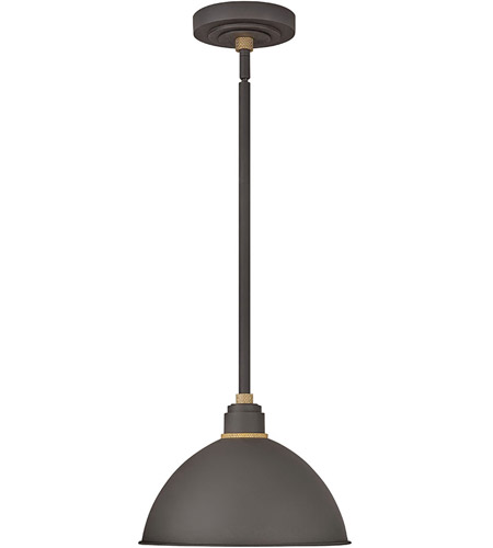 Hinkley 10584MR Foundry Dome 1 Light 12 inch Museum Bronze Outdoor Hanging Barn Light photo