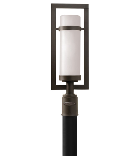 Hinkley 1697KZ-LED Cordillera 1 Light 23 inch Buckeye Bronze Post Lantern in LED, Etched Glass photo