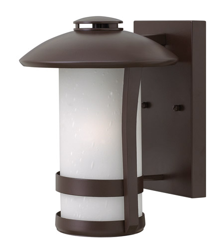 Hinkley 2700AR-LED Chandler 1 Light 12 inch Anchor Bronze Outdoor Wall Lantern in LED, Etched Seedy Glass photo
