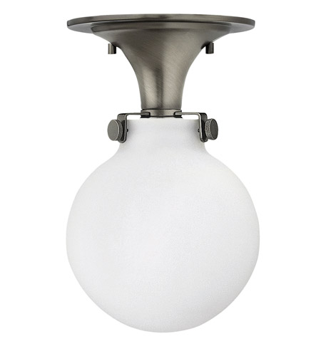 Hinkley 3143AN-LED Congress 1 Light 7 inch Antique Nickel Flush Mount Ceiling Light in LED, Etched Opal Glass photo