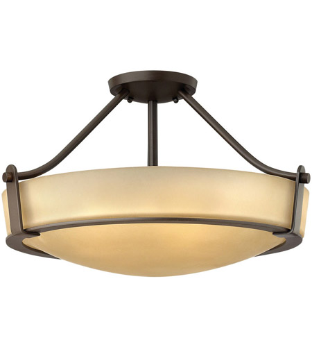 Heritage Brass w/ Etched Glass Hinkley Hathaway Collection Four Light Medium Pendant