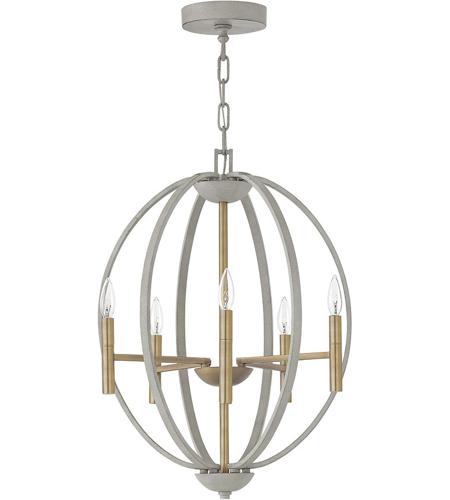 Hinkley 3466cg Euclid 6 Light 21 Inch Cement Gray Foyer