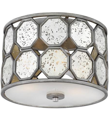 Lara 3 Light 15 Inch Brushed Silver Foyer Flush Mount Ceiling Light