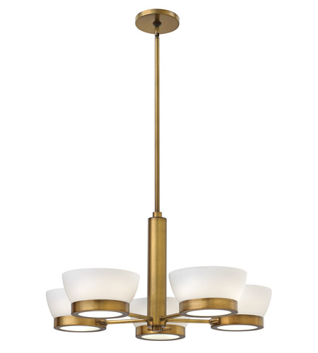 Hinkley 3655HB Mercer 5 Light 30 inch Heritage Brass Chandelier Ceiling ...