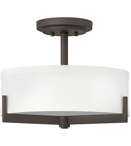 Hinkley 4231oz Hayes 3 Light 16 Inch Oil Rubbed Bronze Semi Flush Mount Foyer Light Ceiling Light