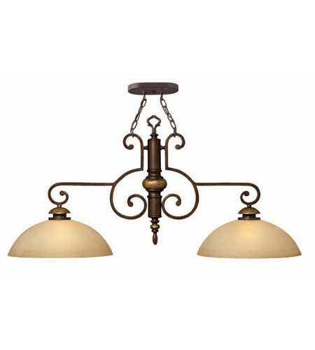 Hinkley French Creek Island 2Lt Chandelier in Weathered Iron 4832WI photo