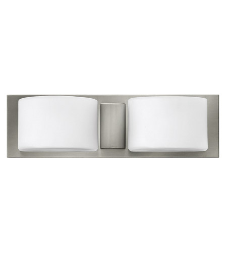 Hinkley 55482BN-LED Daria 2 Light 17 inch Brushed Nickel Bath Vanity Wall Light in LED, Etched Opal Glass photo