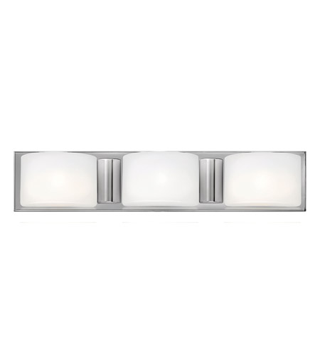 Hinkley 55483CM-LED Daria 3 Light 24 inch Chrome Bath Vanity Wall Light in LED, Etched Opal Glass photo
