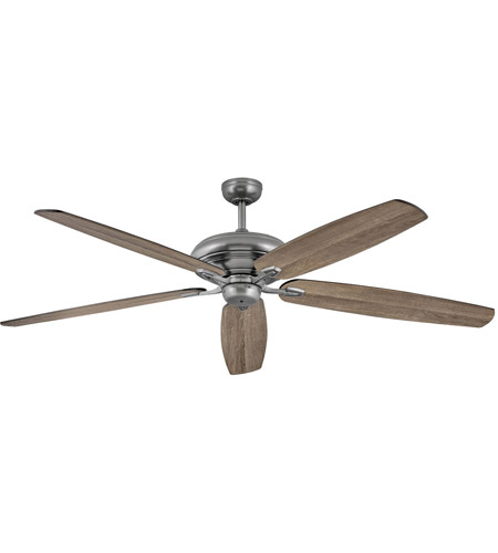 Hinkley 900672FPW-NID Grander 72 inch Pewter with Driftwood, Matte Black Blades Fan photo