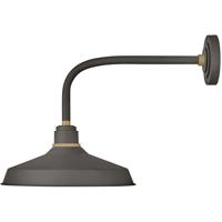 Hinkley 10413MR Foundry Classic 1 Light 18 inch Museum Bronze Outdoor Wall Mount Barn Light, Straight Arm photo thumbnail