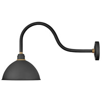 Hinkley 10554TK Foundry Dome 1 Light 17 inch Textured Black/Brass Outdoor Wall Mount photo thumbnail