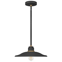 Hinkley 10887TK Foundry Vintage 1 Light 16 inch Textured Black/Brass Outdoor Hanging Light photo thumbnail