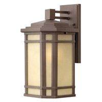 Hinkley 1274OZ Cherry Creek 1 Light 15 inch Oil Rubbed Bronze Outdoor Wall Lantern in Amber Linen, Incandescent photo thumbnail
