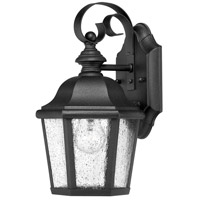 Hinkley 1674BK-LED Edgewater 1 Light 11 inch Black Outdoor Wall in Seedy, LED, Clear Seedy Glass photo thumbnail