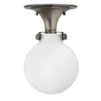 Hinkley 3143AN-LED Congress 1 Light 7 inch Antique Nickel Flush Mount Ceiling Light in LED, Etched Opal Glass photo thumbnail