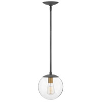 Hinkley 3747DZ Warby 1 Light 10 inch Aged Zinc Pendant Ceiling Light in Clear photo thumbnail