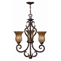 Hinkley Flat Iron 3Lt Chandelier in Chocolate 4033CH photo thumbnail