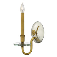 Hinkley 4200HB Everly 1 Light 7 inch Heritage Brass Sconce Wall Light, Crystal Bobeches photo thumbnail