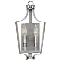 Hinkley 4492PL Fleming 2 Light 8 inch Polished Antique Nickel ADA Sconce Wall Light photo thumbnail