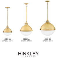 Hinkley 4835SA Fletcher 2 Light 18 inch Satin Brass Pendant Ceiling Light alternative photo thumbnail