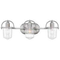 Hinkley 5443BN-CL Clancy 3 Light 25 inch Brushed Nickel Bath Light Wall Light in Clear photo thumbnail