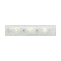 Hinkley 5613BN-LED Duet 3 Light 24 inch Brushed Nickel Bath Vanity Wall Light in Etched Linen and Rain, LED, Etched Linen and Rain Glass photo thumbnail