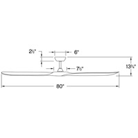 Hinkley 903880FGT-NDD Swell 80 inch Graphite with Driftwood Blades Fan 903880fgt-ndd_fdr-b.jpg thumb