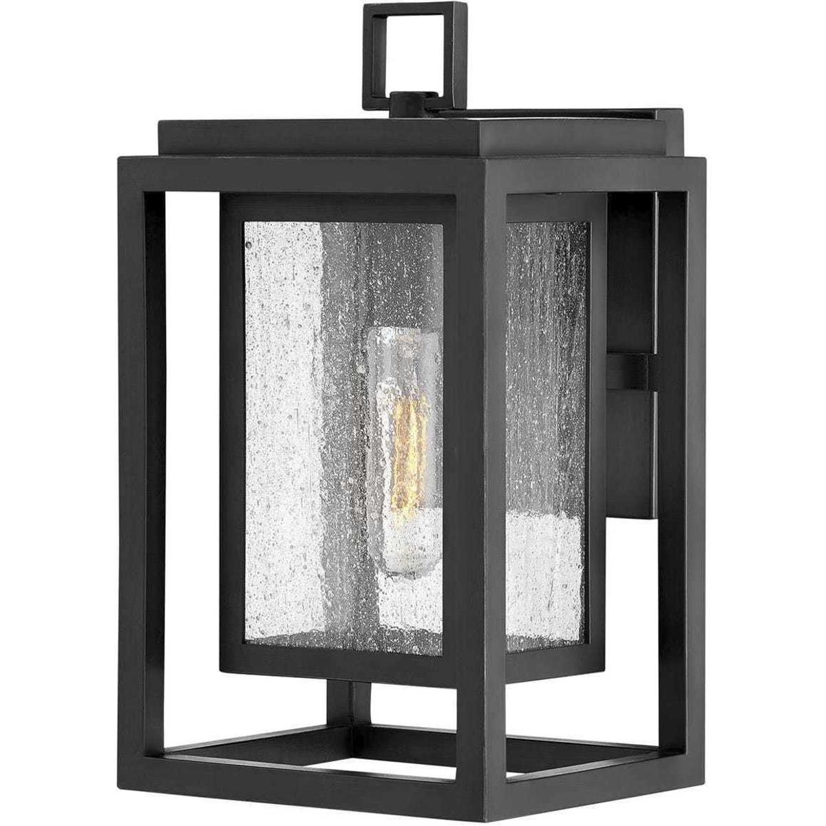 Hinkley 1000BK Coastal Elements Republic Outdoor Wall Mount Lantern in Black, Non-LED, Estate Series