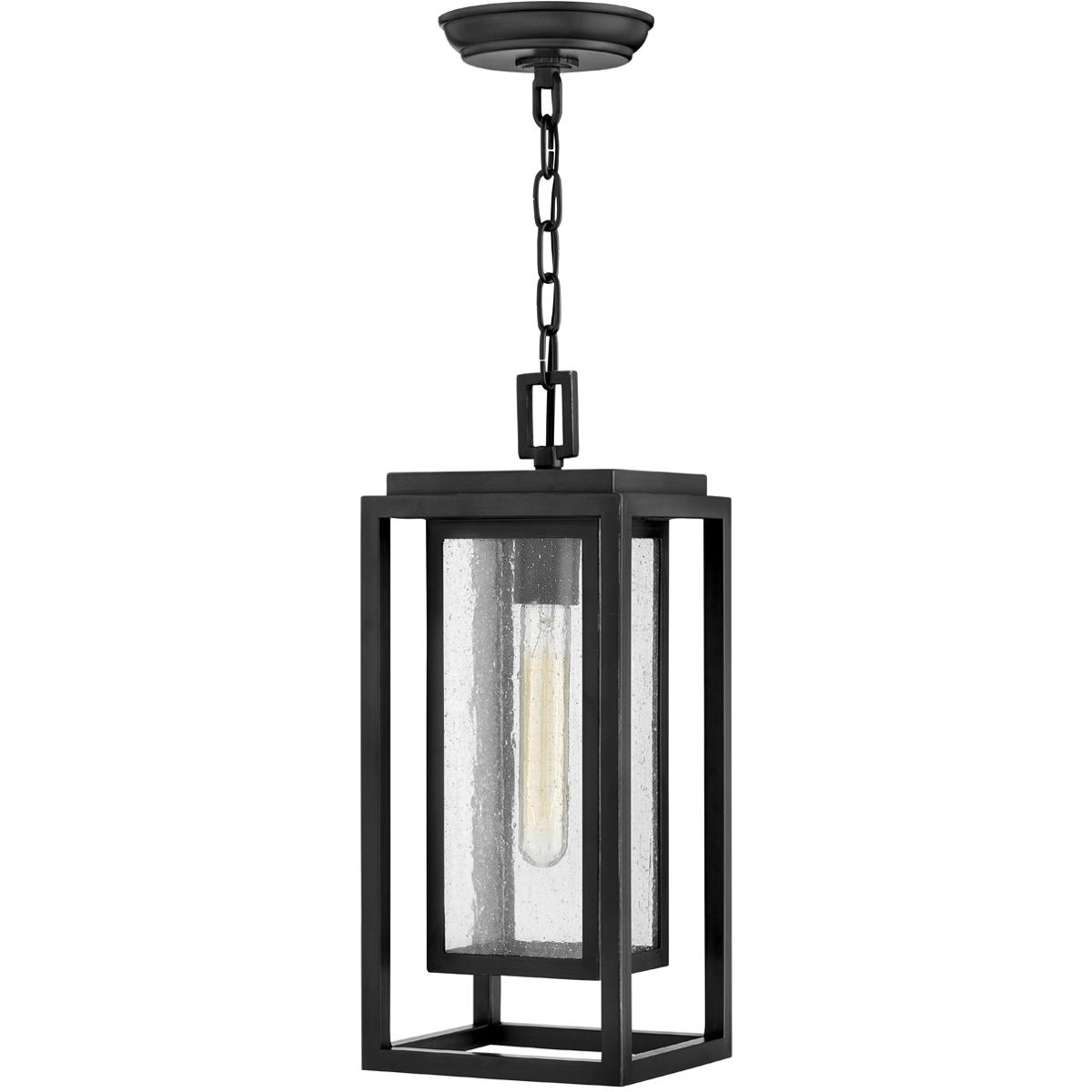 Hinkley 1002BK-LV Coastal Elements Republic LED 7 inch Black Outdoor Hanging Lantern, Estate Series