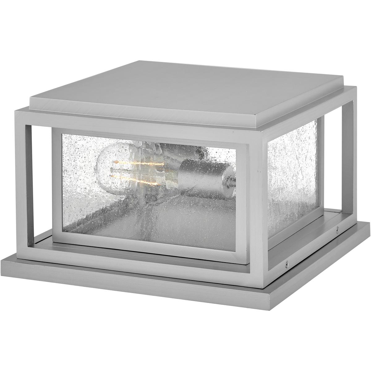 Hinkley 1008SI Coastal Elements Republic 2 Light 12 inch Satin Nickel Outdoor Pier Mount, Estate Series