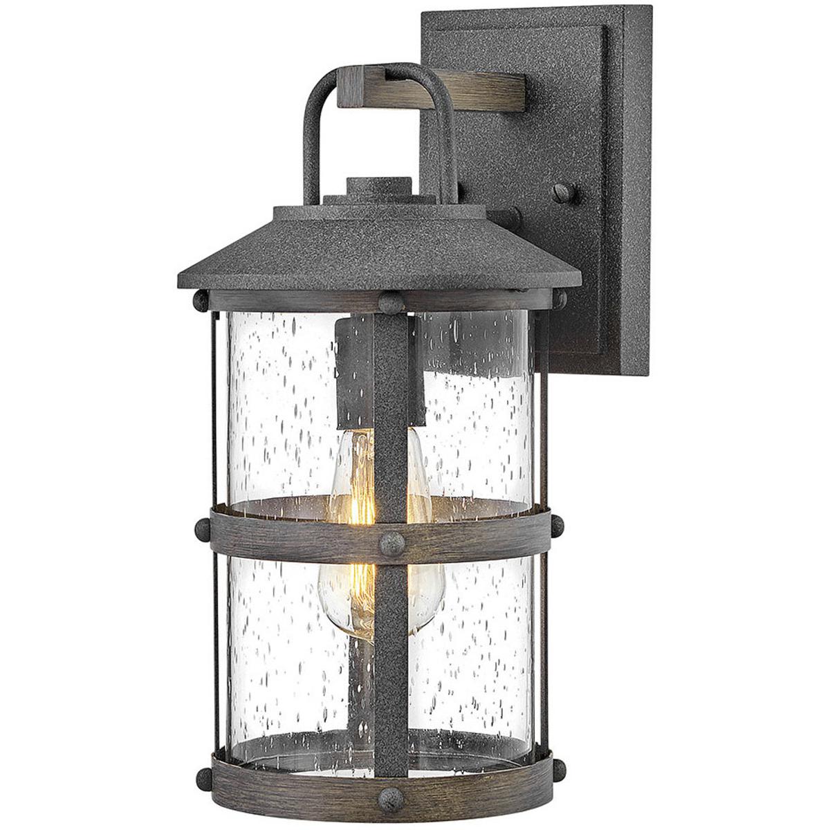 Hinkley 2680DZ Estate Series Lakehouse Outdoor Wall Mount Lantern in Aged Zinc, Non-LED