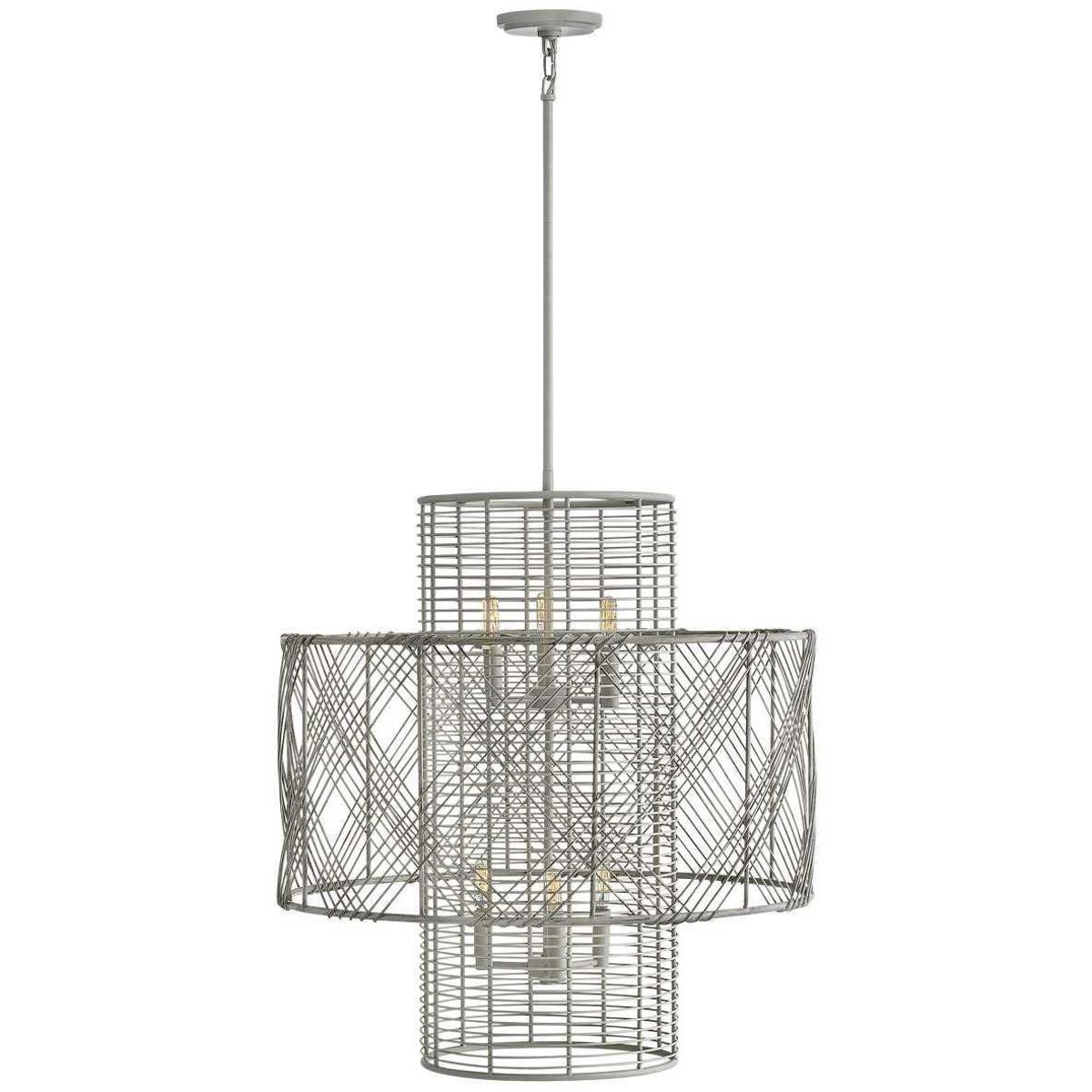 Hinkley 41065LAW Lisa McDennon Nikko 6 Light 26 inch Light Ashwood Indoor Chandelier Ceiling Light