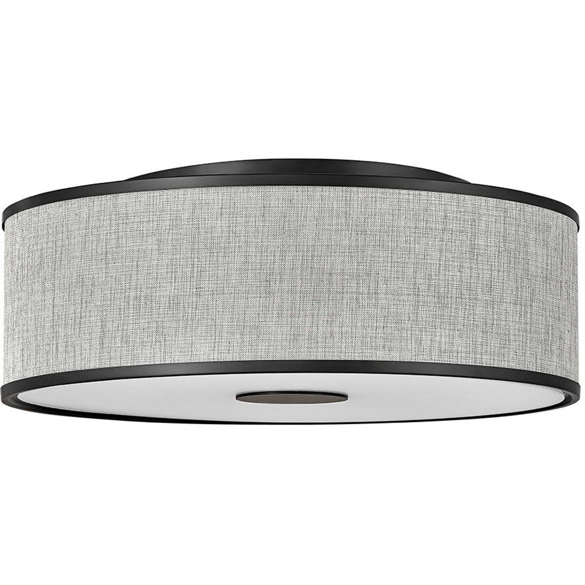 Hinkley 42009BK Galerie Halo 4 Light 24.25 inch Black Indoor Flush Mount Ceiling Light