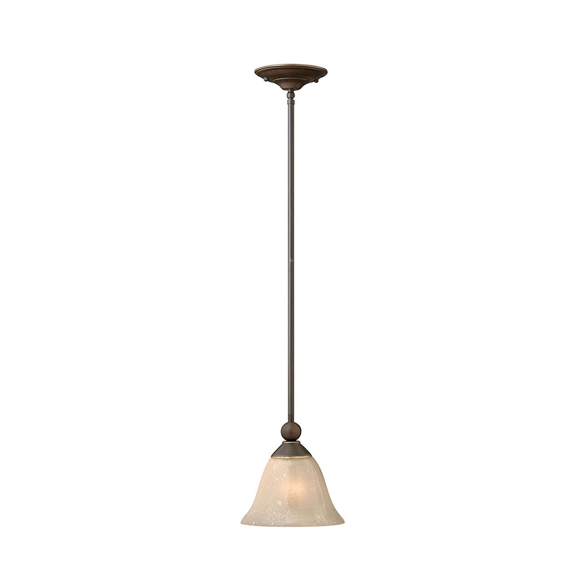 Hinkley 4667OB Bolla 1 Light 7.75 inch Olde Bronze Mini-Pendant Ceiling Light in Light Amber Seedy