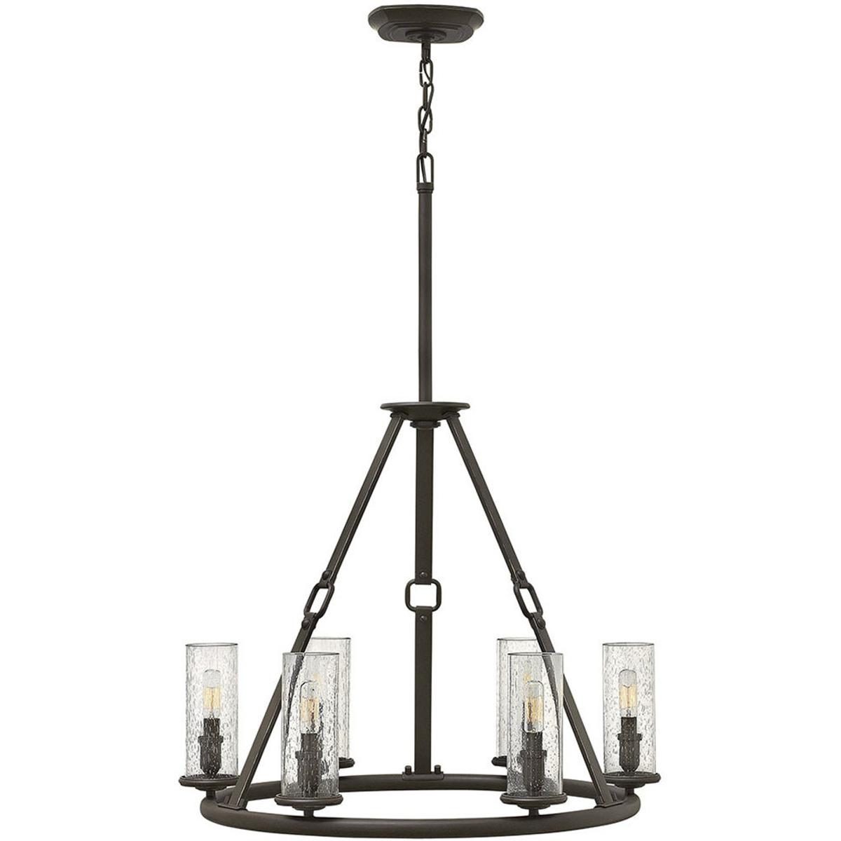 Hinkley 4786OZ Dakota 6 Light 26.5 inch Oil Rubbed Bronze Indoor Chandelier Ceiling Light