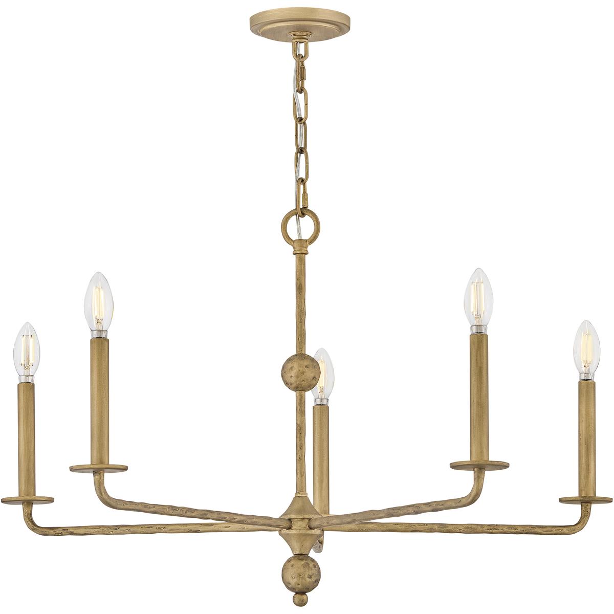 Hinkley 48624BNG Ansel 5 Light 32 inch Burnished Gold Chandelier Ceiling Light