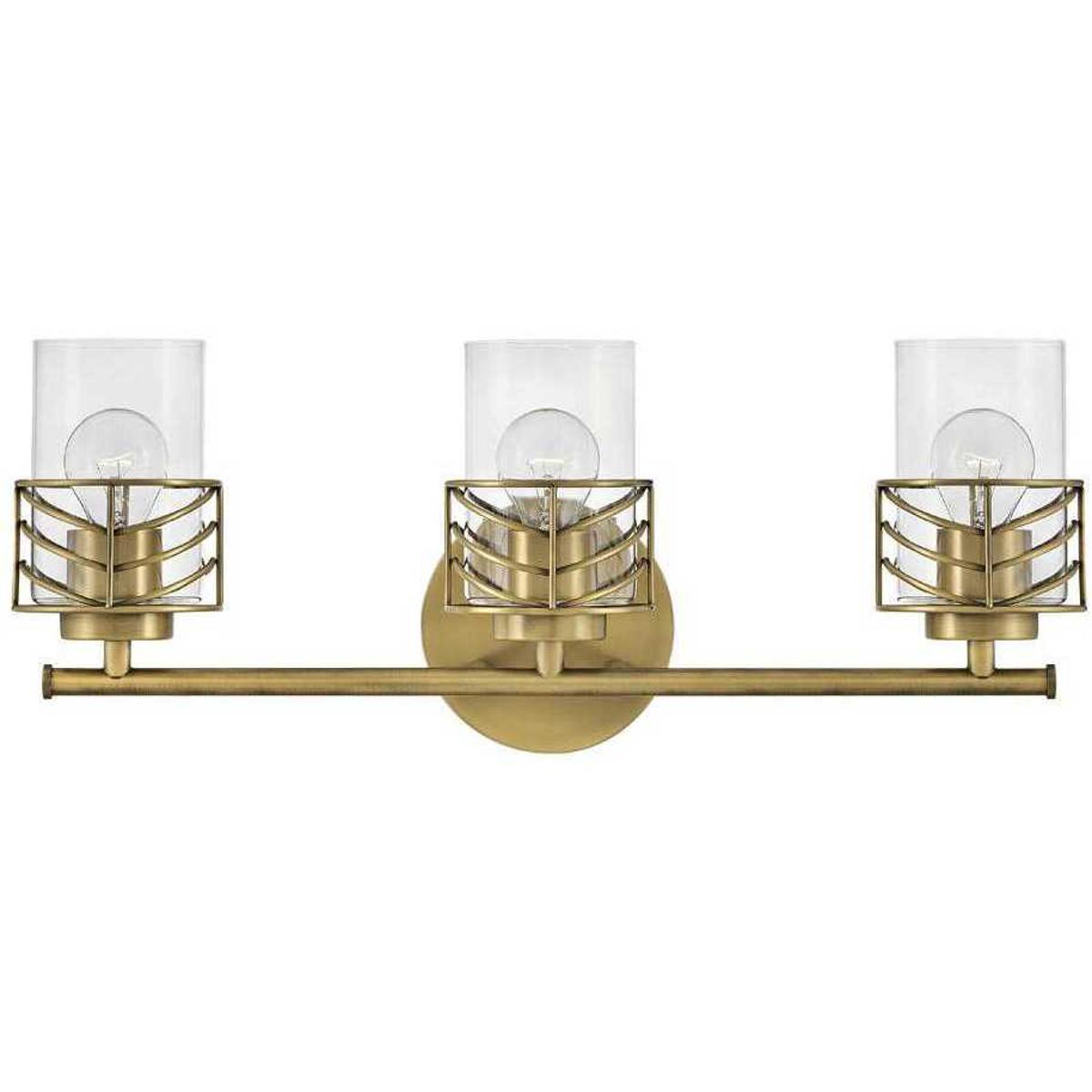 Hinkley 50263LCB Della 3 Light 24 inch Lacquered Brass Vanity Light Wall Light