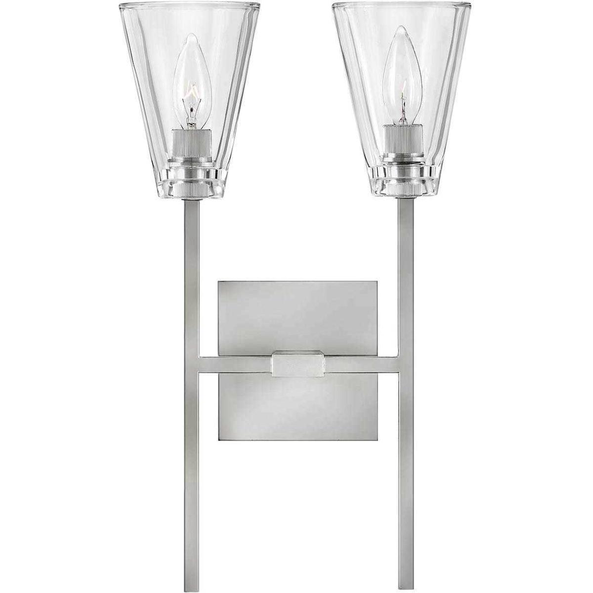 Hinkley 50642PN Auden 2 Light 11 inch Polished Nickel Vanity Light Wall Light