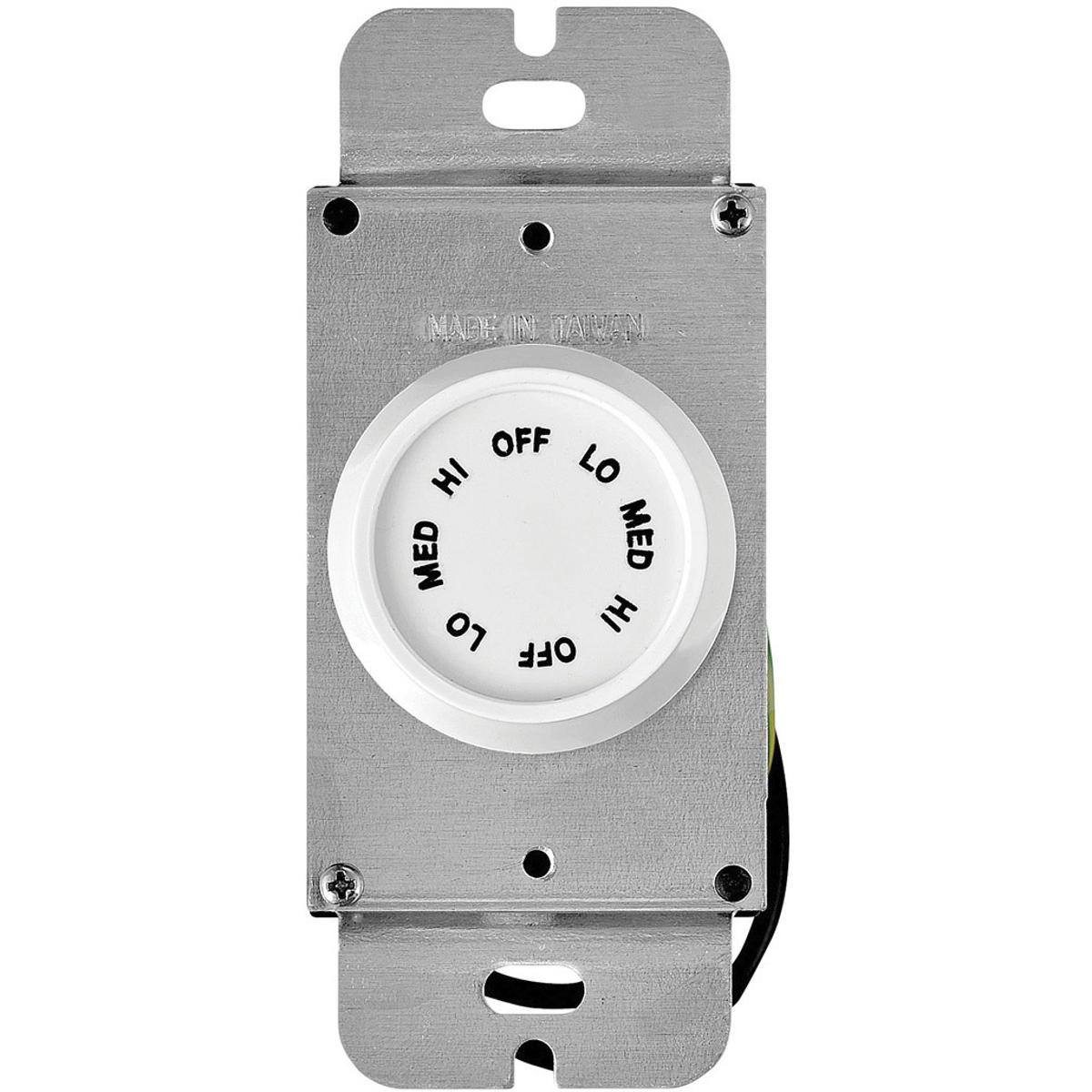 Hinkley 980010FAW Wall Control 3 Speed Rotary Appliance White Fan Wall Control Rotary