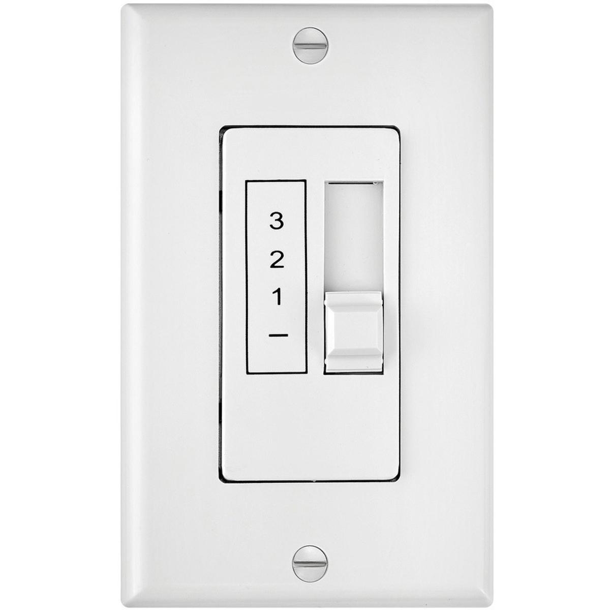Hinkley 980012FWH Wall Control 3 Spd Slide 5 Amp White Fan Wall Control 5Amp