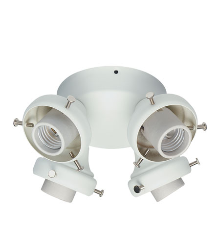 Hunter Fan 28659 4 Light Adapter with Integrated Switch Housing Satin White Multi-Arm Fitters