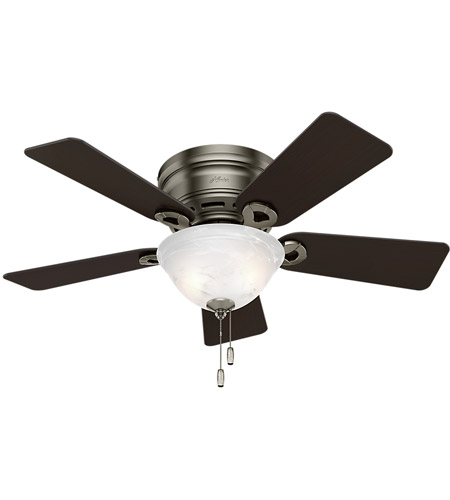 Hunter Fan 51024 Conroy 42 inch Antique Pewter with Rosewood/Dark Maple Blades Ceiling Fan, Low Profile  photo