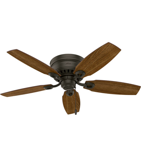 Hunter Fan 52086 Hatherton 46 inch New Bronze with Roasted Walnut/Yellow Walnut Blades Ceiling Fan, Low Profile 52086_4.jpg