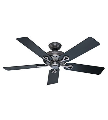 Hunter Fan 53102 The Savoy 52 inch Antique Pewter with Black/Cherry Blades Indoor Ceiling Fan